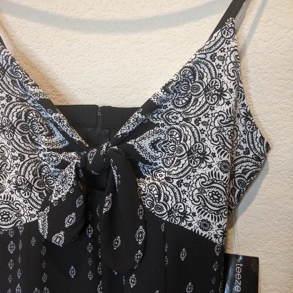 Brand New! TeezeMe Black White Romper 5 - Picture 4 of 6